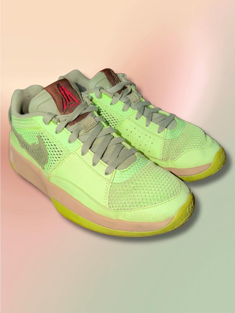 Nike Ja 1 Zombie Halloween GS 5Y Lime Green FV6097-300 Basketball Shoes